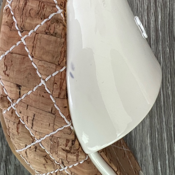 Chanel cork slides tan/ beige cc logo vernis patent leather 39 8.5 - Picture 10 of 11